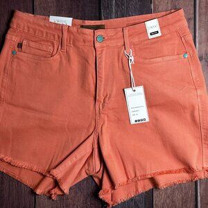 Judy Blue Peach Fray Hem Shorts - Mid Rise Shorts - 1XL - NWT